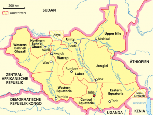 map_of_states_of_south_sudan